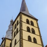 Sanierte Turmspitze der St. Nicolai Kirche Lemgo - Außenansicht